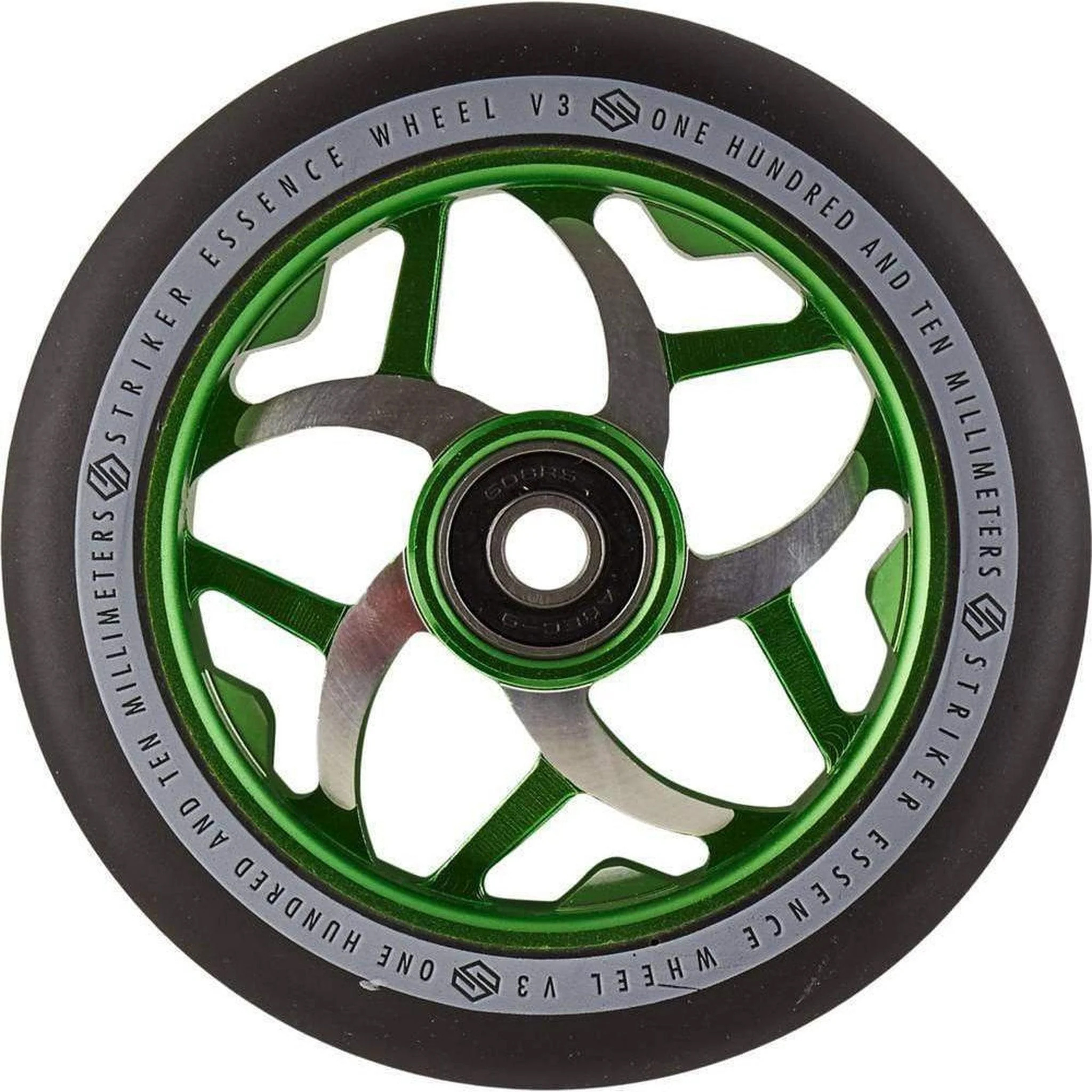 Колесо для трюкового самоката Striker Essence V3 Black Pro 110мм Green