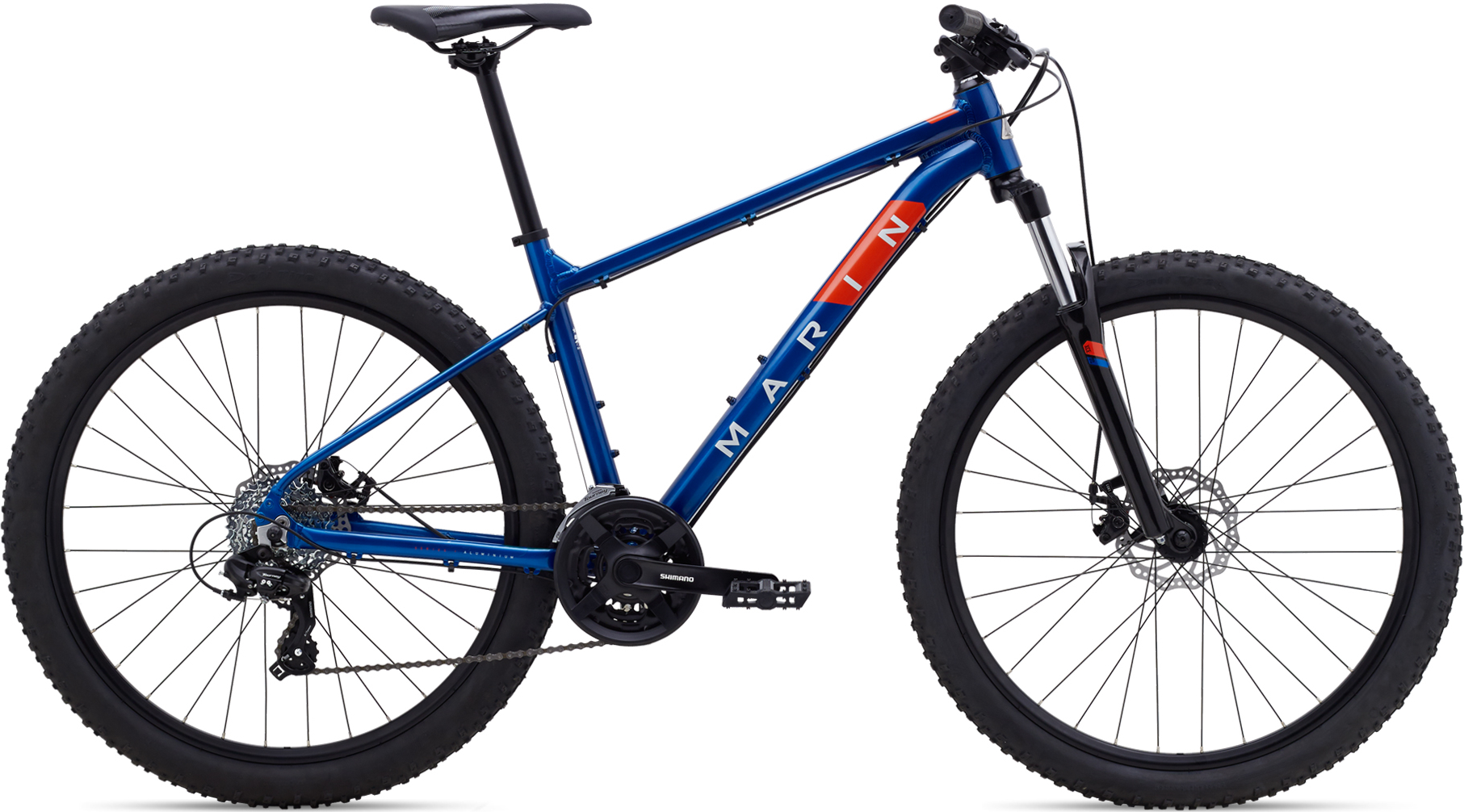 Велосипед 27,5" Marin BOLINAS RIDGE 1 рама - M 2024 Gloss Blue/Off-White/Roarange